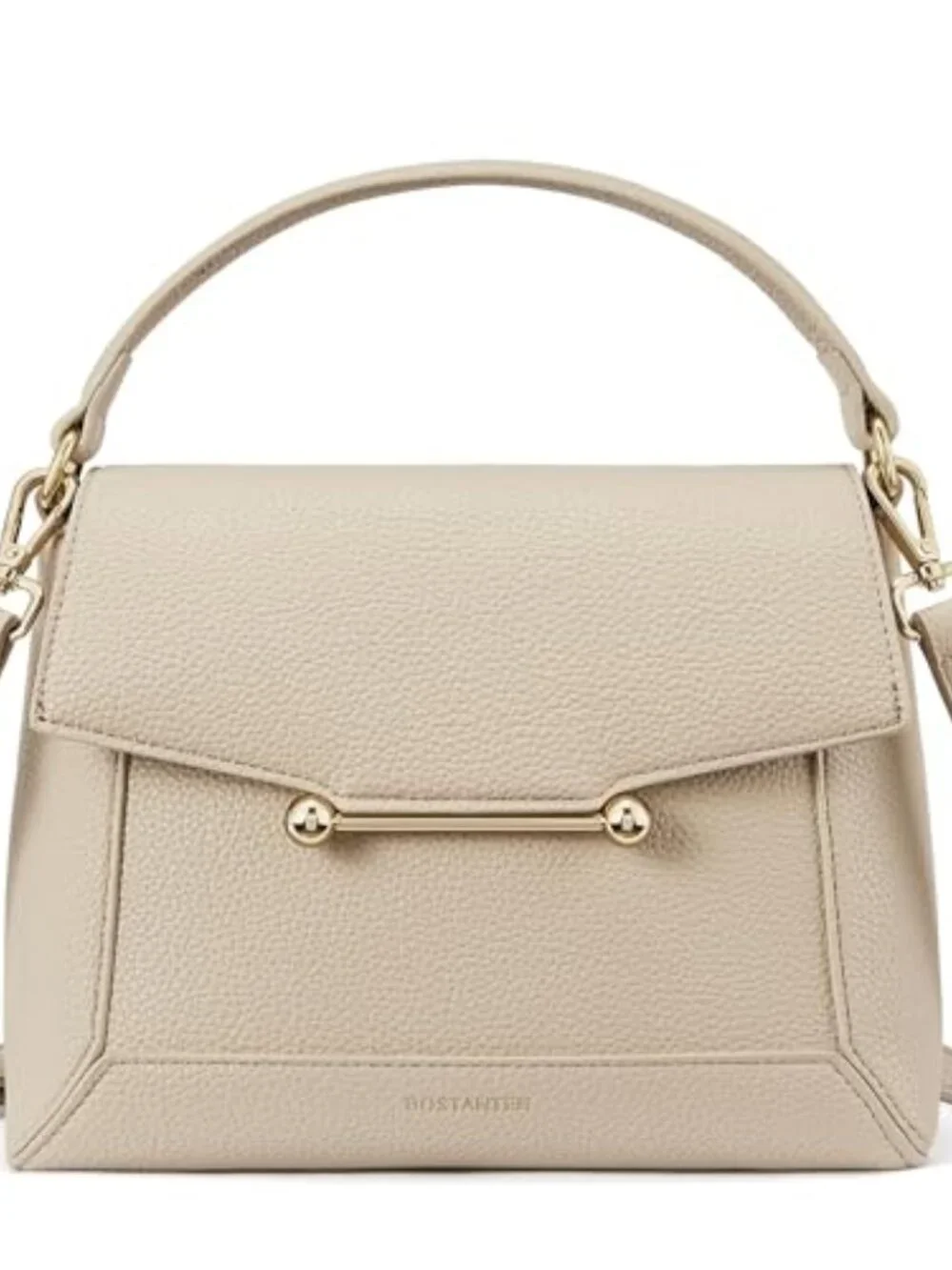 Vegan Leather Crossbody Bag with Top Handle Adjustable Strap